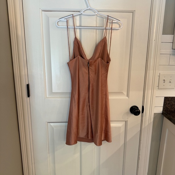 New! Alice + Olivia Harmony Satin Mini Slip Dress Rose Pink 45622 - Picture 9 of 14